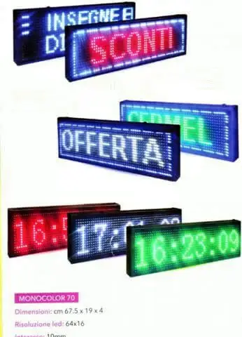 Display LED Monocolore